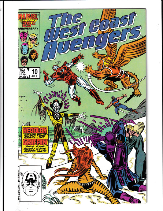 West Coast Avengers #10 (1986) Higher Grade Marvel Comics