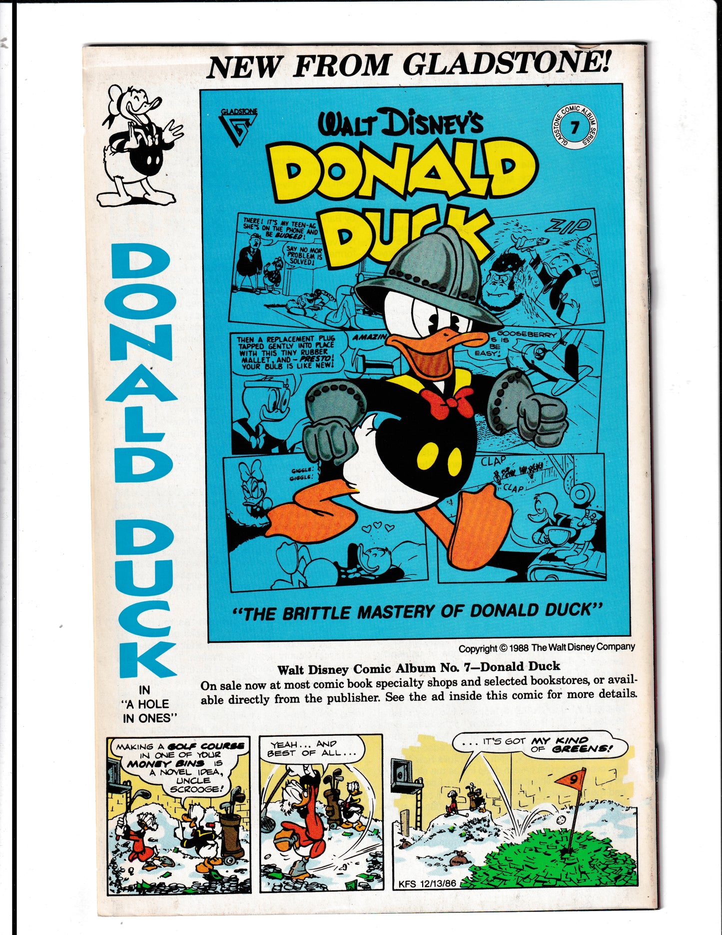 Walt Disney's Mickey and Donald #3 (1988) Gladstone Comics