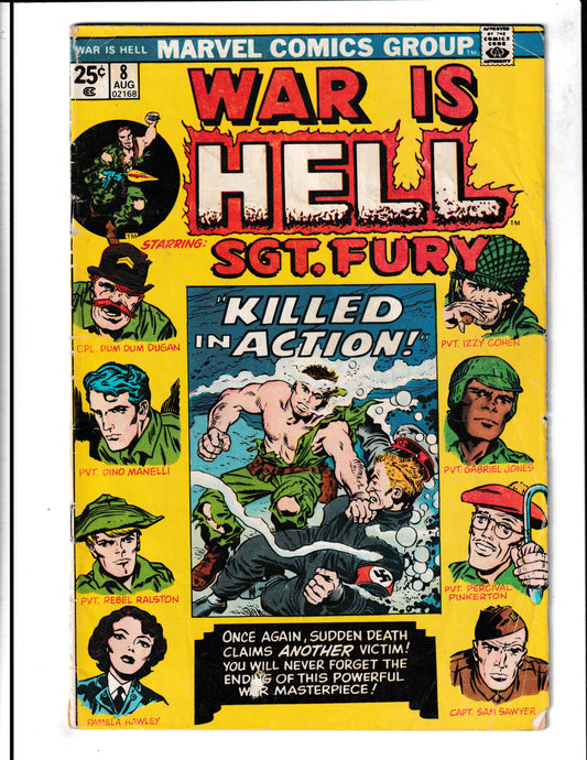 War Is Hell #8 (1974) Reprint SGT Fury #8 Marvel Comics