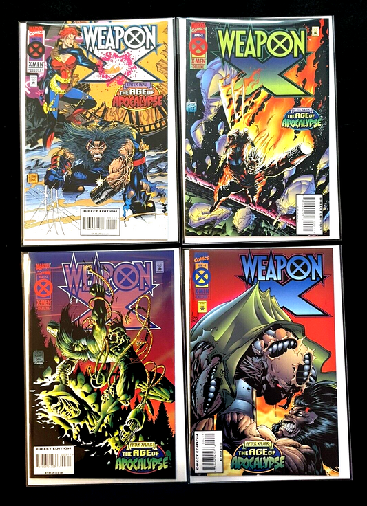 Weapon X 1-4 (1995) Complete Set Marvel Comics