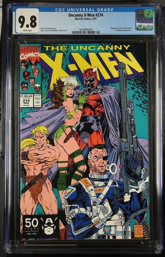 Uncanny X-Men #274 CGC 9.8 (1991) Magneto | Jim Lee Art | Graded Marvel Comics