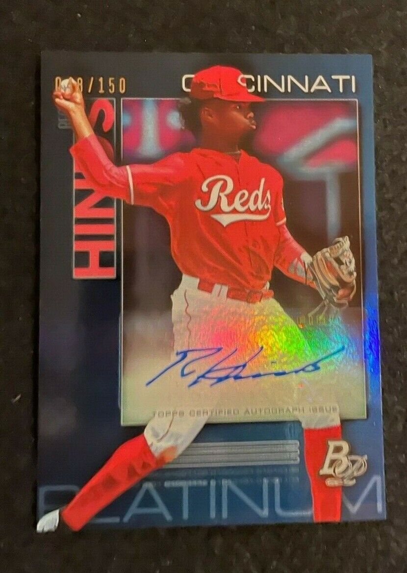 2020 bowman platinum Rece Hinds Top Prospects auto blue /150