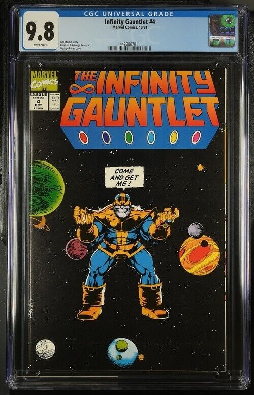 Infinity Gauntlet #4 CGC 9.8 (1991) George Perez Thanos | Graded Marvel Comics