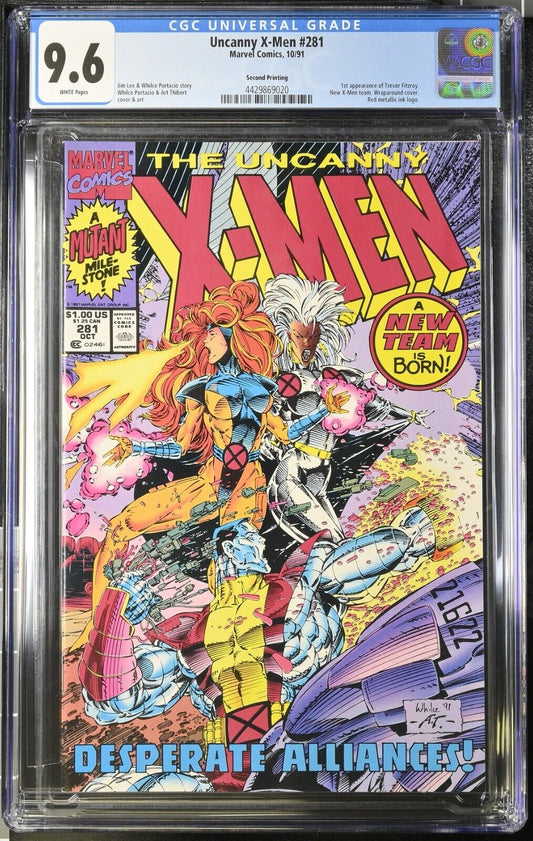 Uncanny X-Men #281 CGC 9.6 (1991) 1st Trevor Fitzroy | Graded Marvel Comics