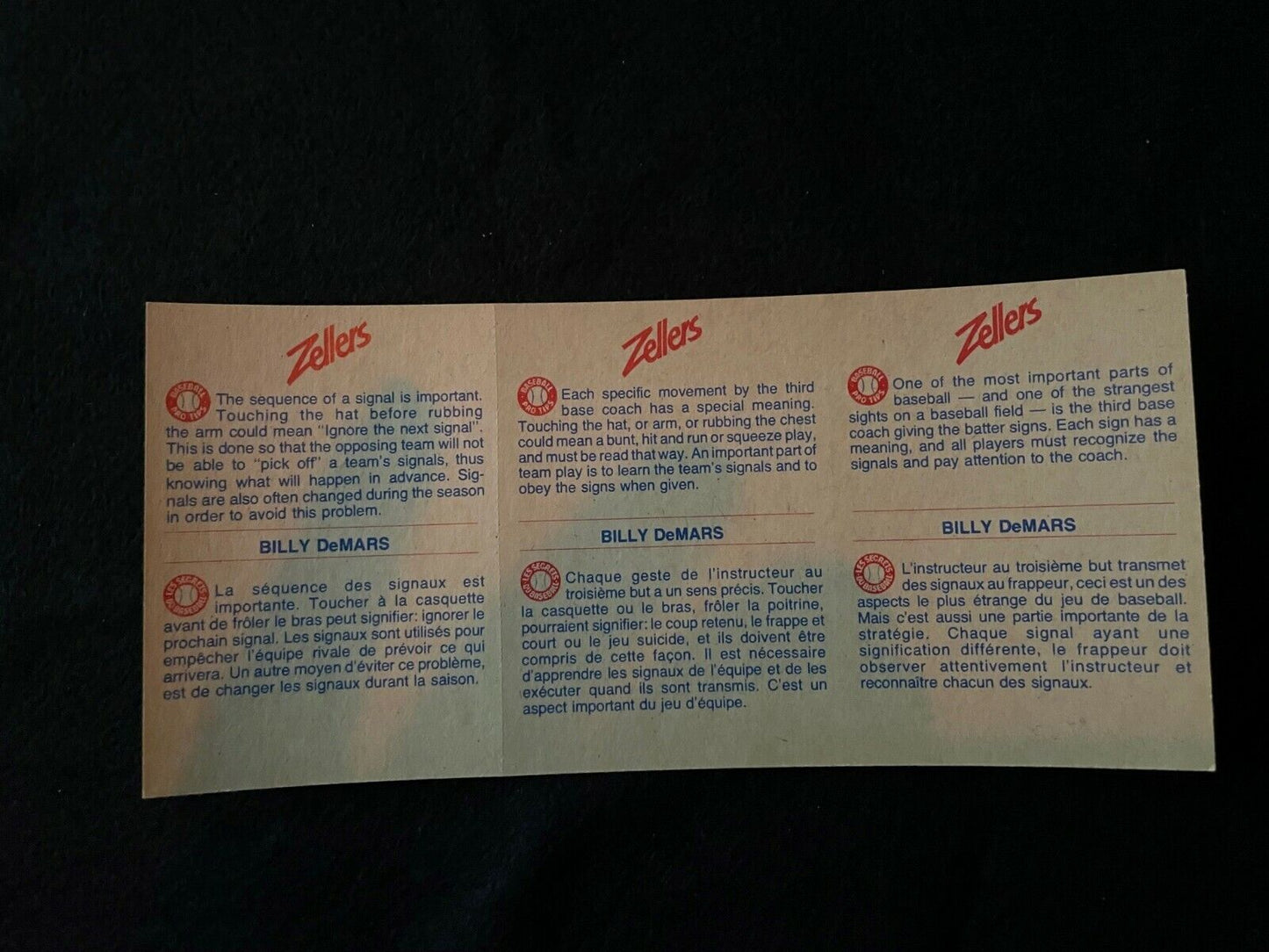 1982 Montreal Expos Panels - Zellers