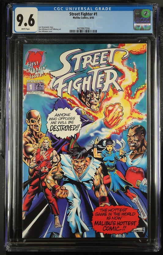 Street Fighter #1 CGC 9.6 (1993) Don Hillsman | Graded Malibu Comics