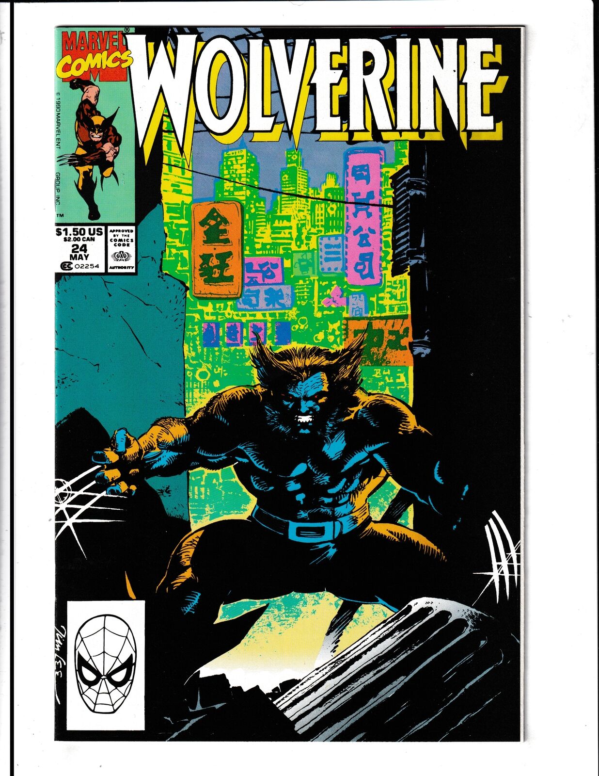 Wolverine #24 (1990) Iconic Jim Lee Cover - High Grade Marvel Comics