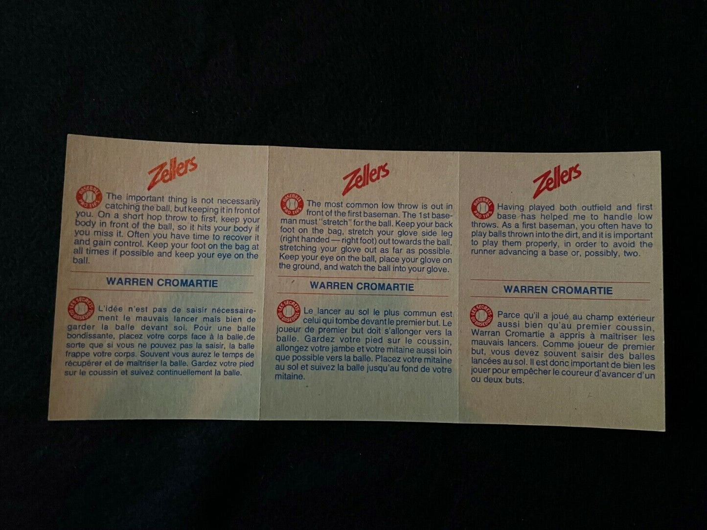 1982 Montreal Expos Panels - Zellers