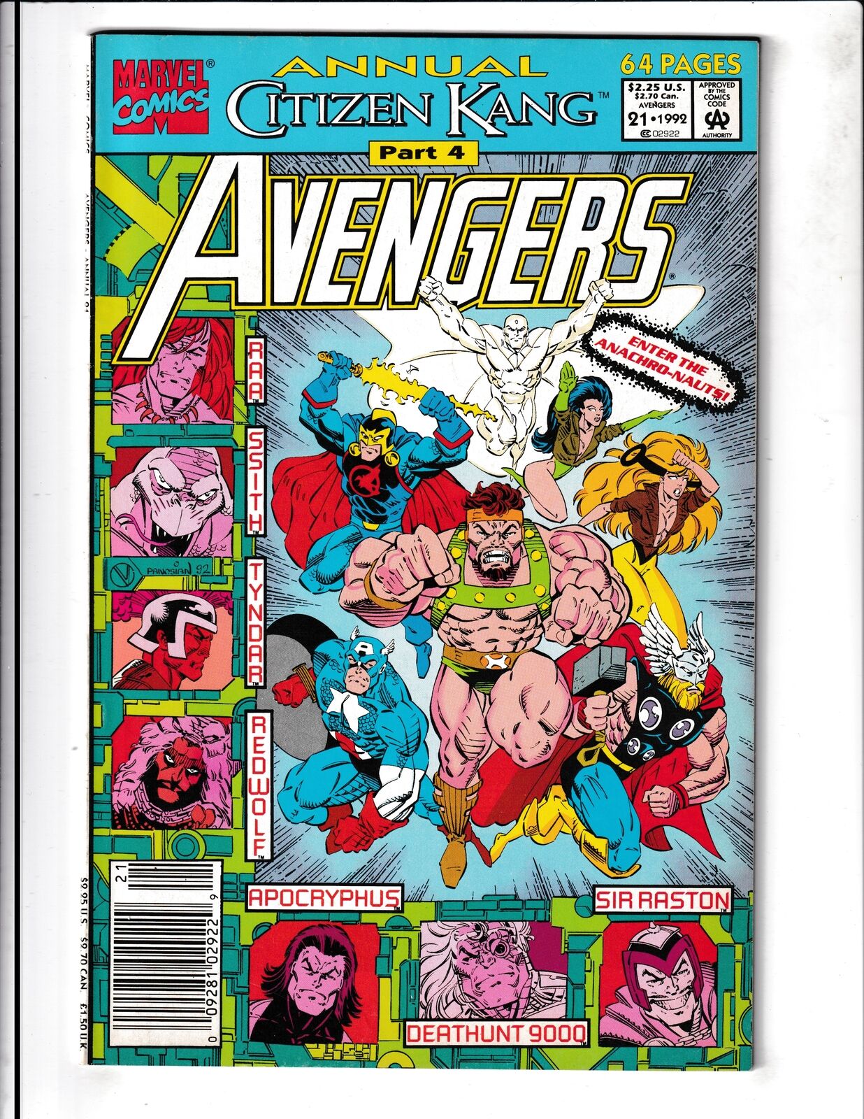 Avengers Annual #21 (1992) 1st app of Kang as Victor Timely Marvel Comics