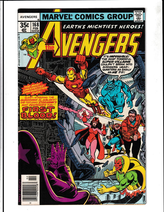 Avengers #168 (1978) Guardians of the Galaxy Marvel Comics