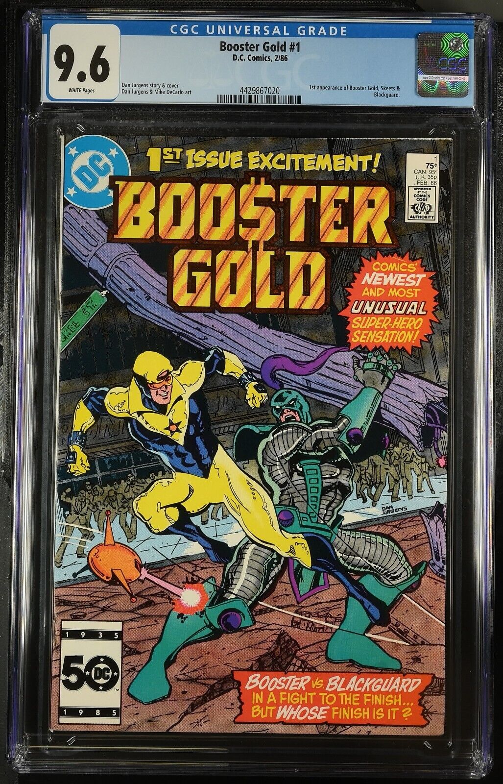 Booster Gold #1 CGC 9.6 (1986) 1st App Blackguard, Booster Gold Graded DCComics