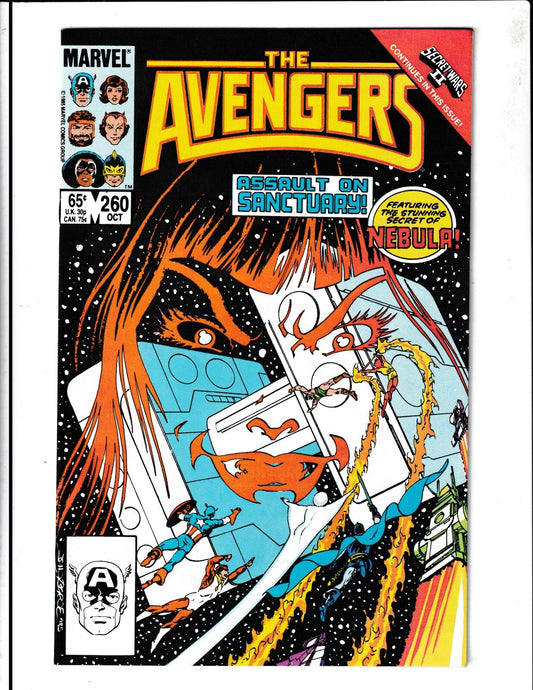 Avengers #260 (1985) Higher Grade - First Cover of Nebula Marvel Comics