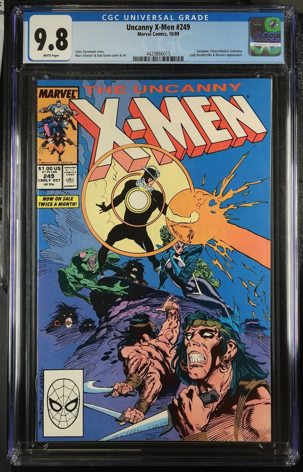 Uncanny X-Men #249 CGC 9.8 (1989) Dan Green Marc Silvestri Graded Marvel Comics