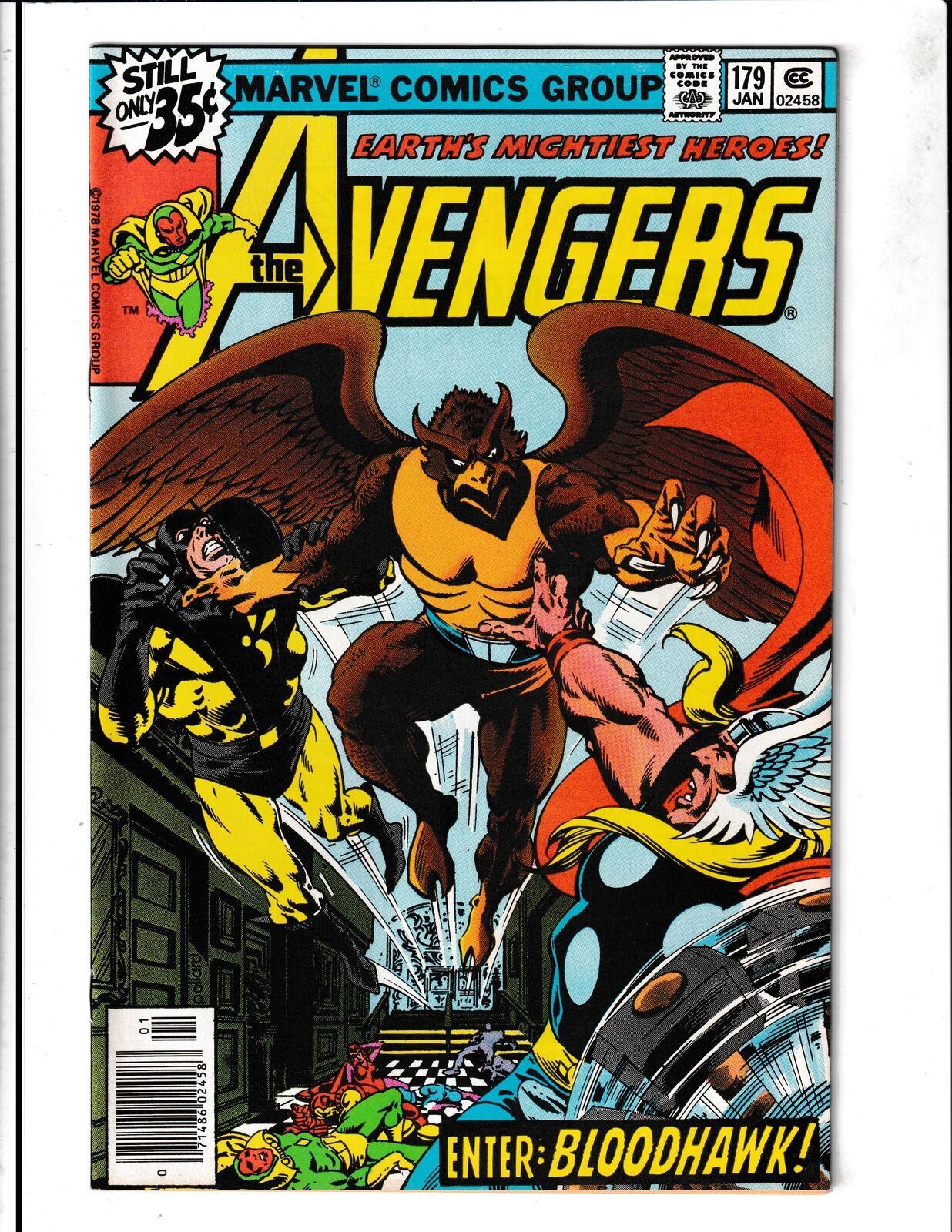 Avengers #179 (1979) 1st App of Bloodhawk and Stinger Marvel Comics