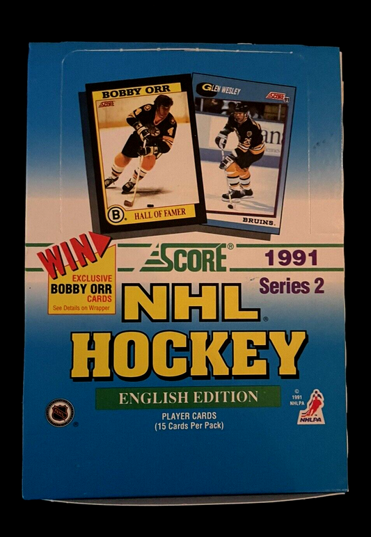 1991 Score Hockey Series 2 CDN Hobby Box 36 Sealed Packs - Search for Orr Autos!