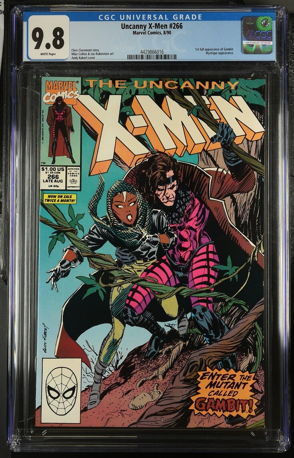 Uncanny X-Men #266 CGC 9.8 (1990) 1st Full Gambit | Graded Marvel Comics