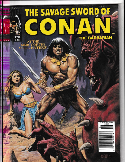 Savage Sword of Conan #198 (1992) Sealed Curtis/Marvel Comics