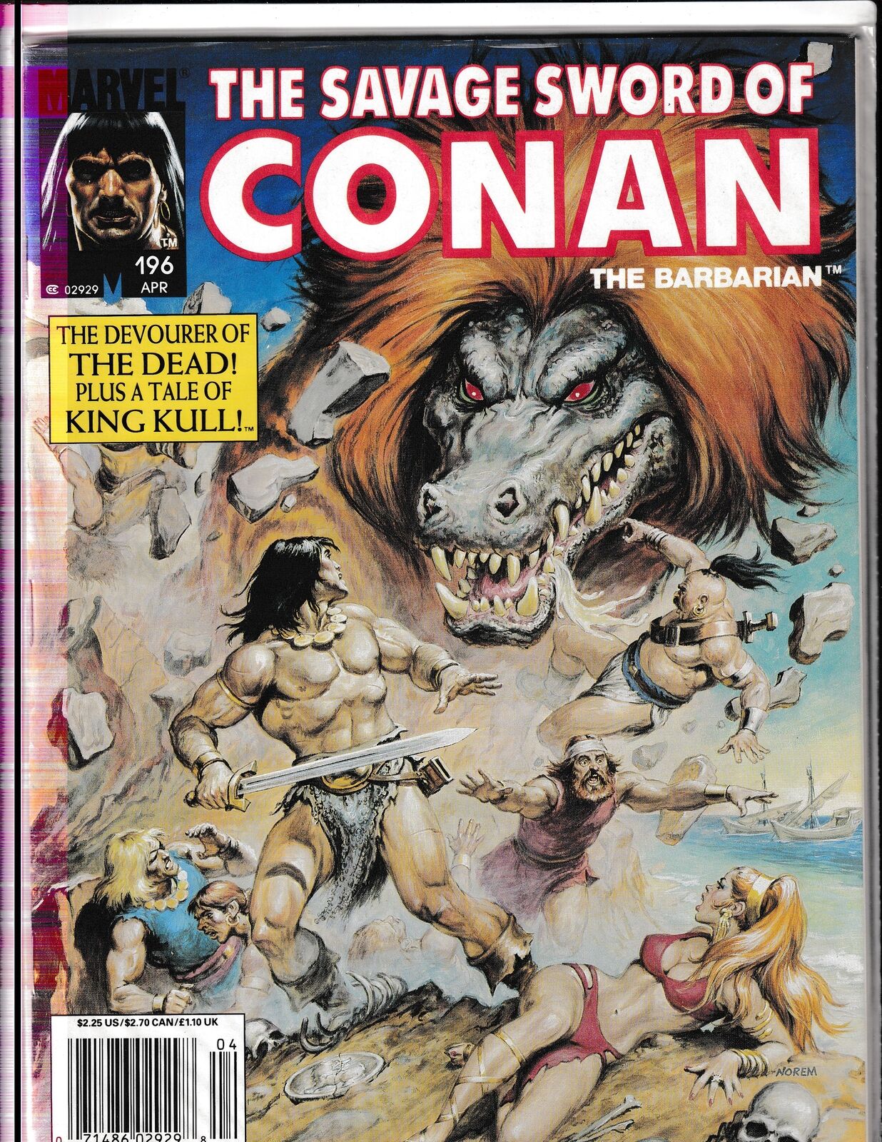 Savage Sword of Conan #196 (1992) Sealed  Cameo of Ammut Curtis/Marvel Comics