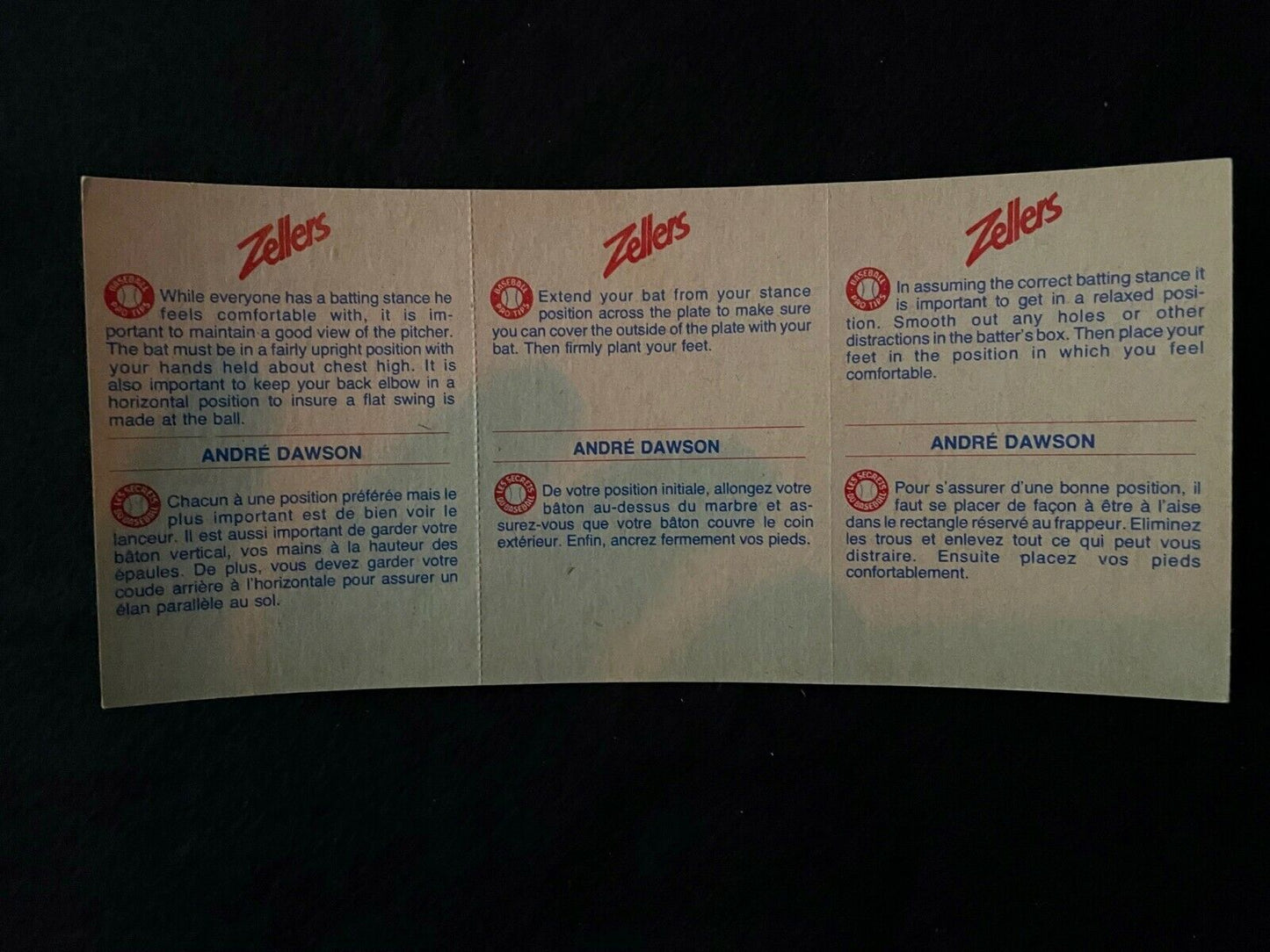 1982 Montreal Expos Panels - Zellers