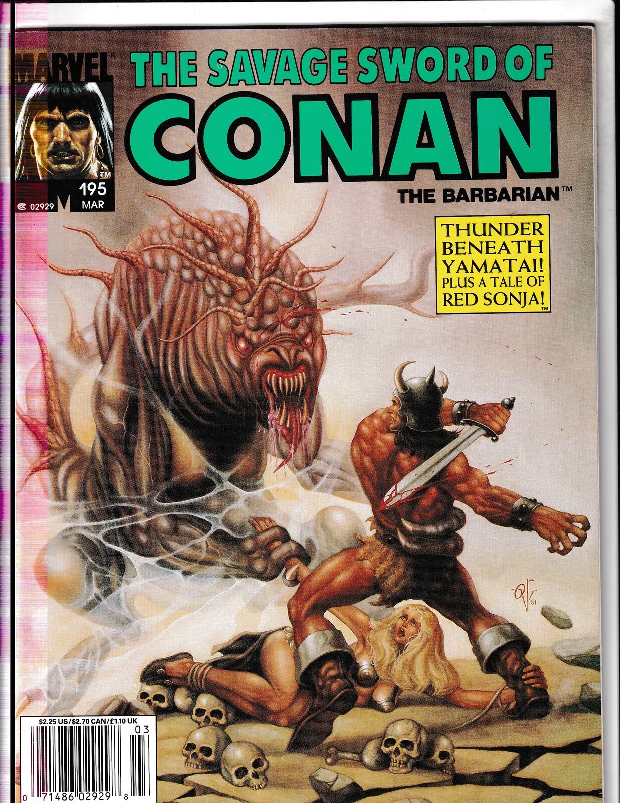 Savage Sword of Conan #195 (1992) Curtis/Marvel Comics