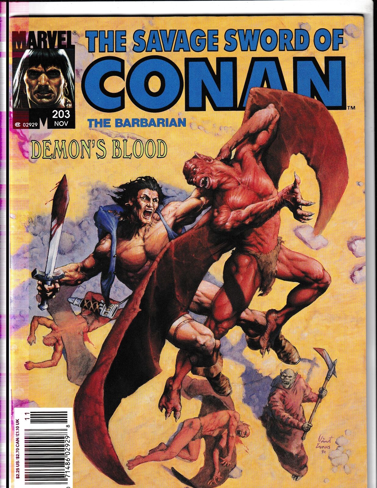 Savage Sword of Conan #203 (1992) Curtis/Marvel Comics