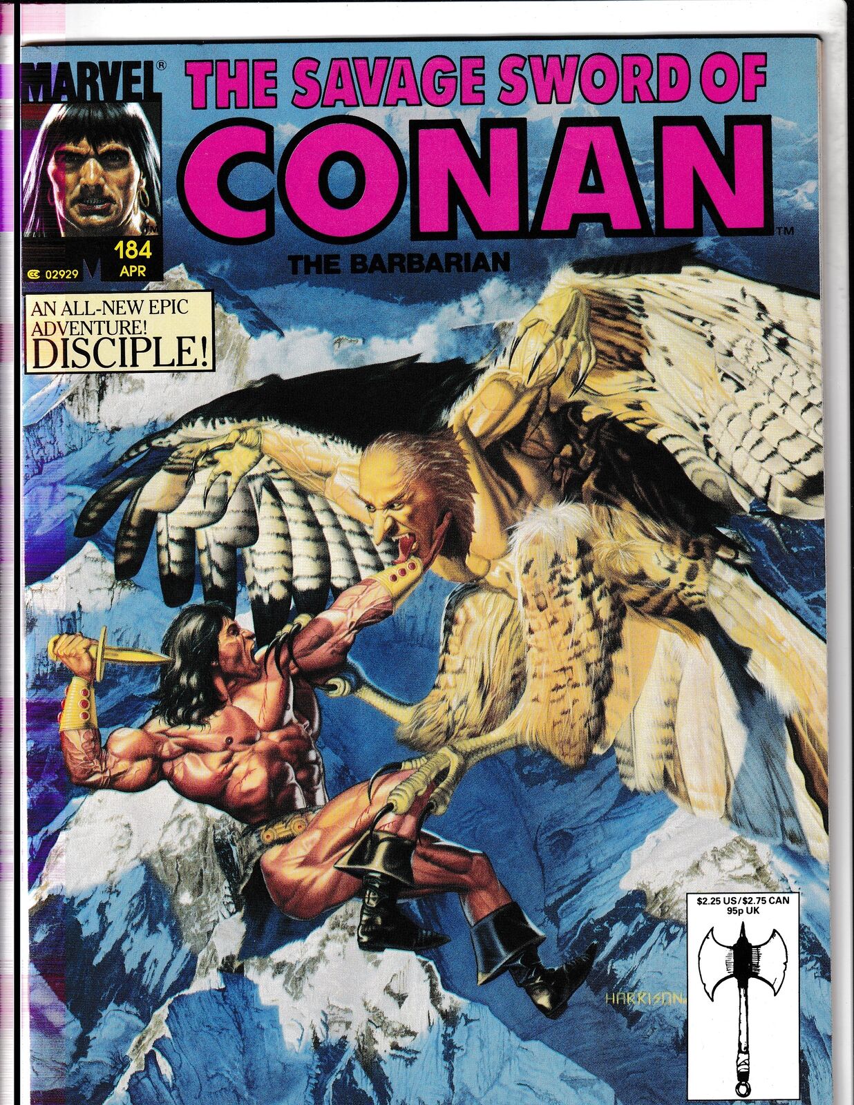 Savage Sword of Conan #184 (1991) Curtis/Marvel Comics