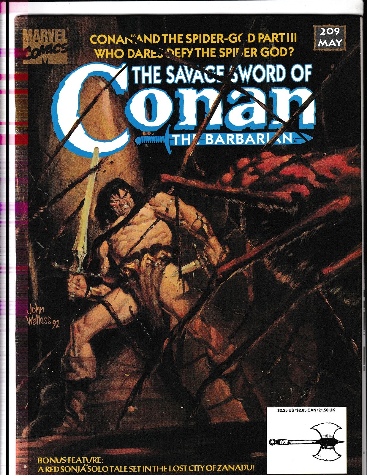 Savage Sword of Conan #209 (1993) Curtis/Marvel Comics