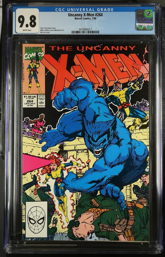 Uncanny X-Men #264 CGC 9.8 (1990) Jim Lee Beast Cover | Graded Marvel Comics