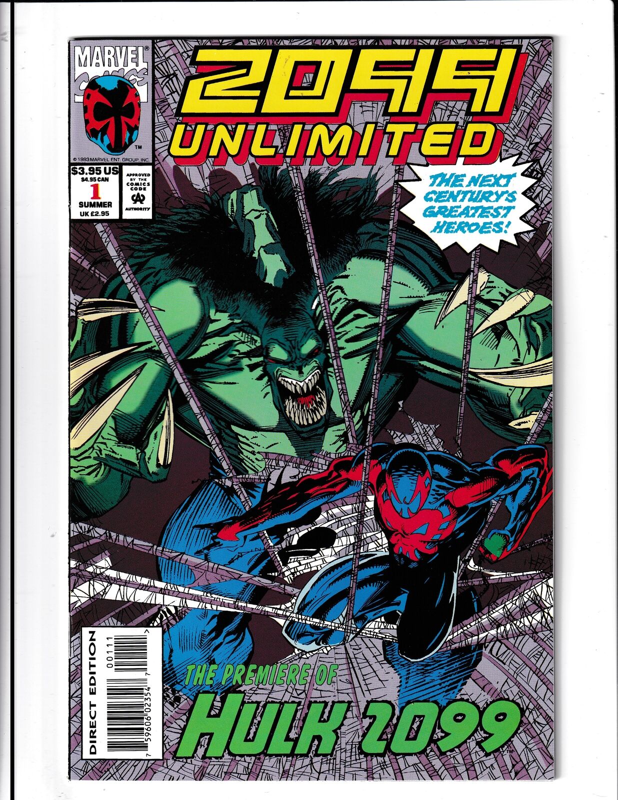 2099: Unlimited #1 (1993) 1st Hulk 2099 Marvel Comics