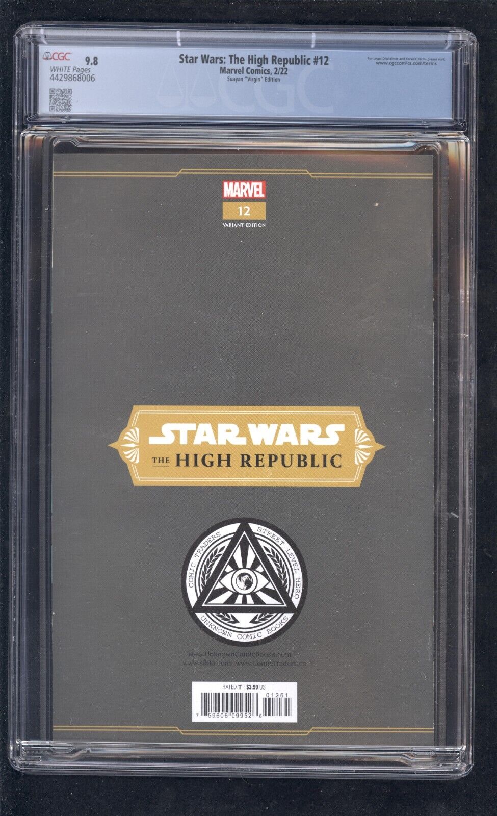 Star Wars: The High Republic #12 CGC 9.8 (2022) Mico Suayan Virgin Exclusive