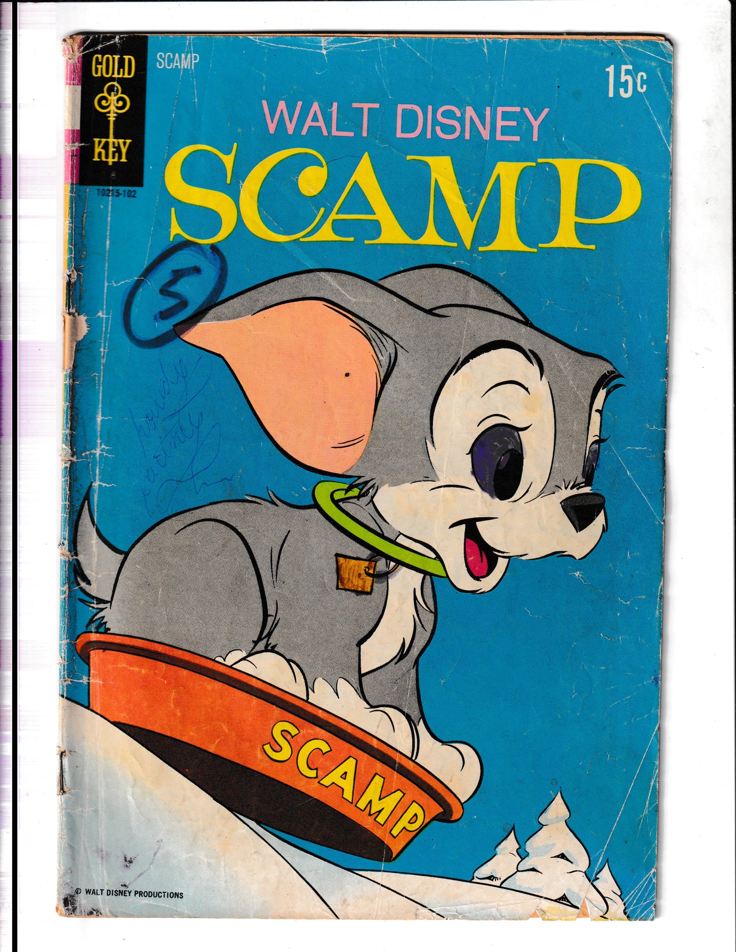 Walt Disney's Scamp #5 (1971) Readers Copy Gold Key Comics