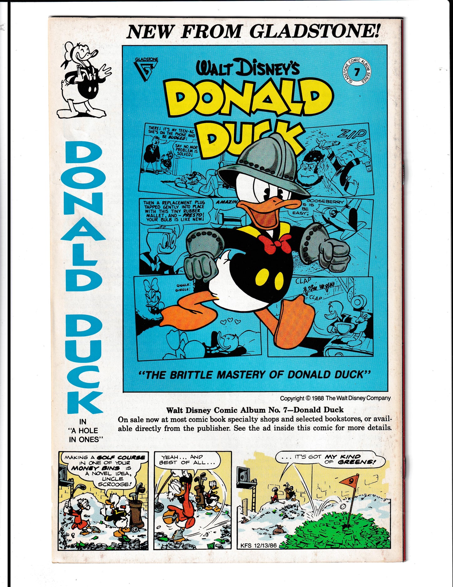 Walt Disney's Mickey and Donald #3 (1988) Gladstone Comics