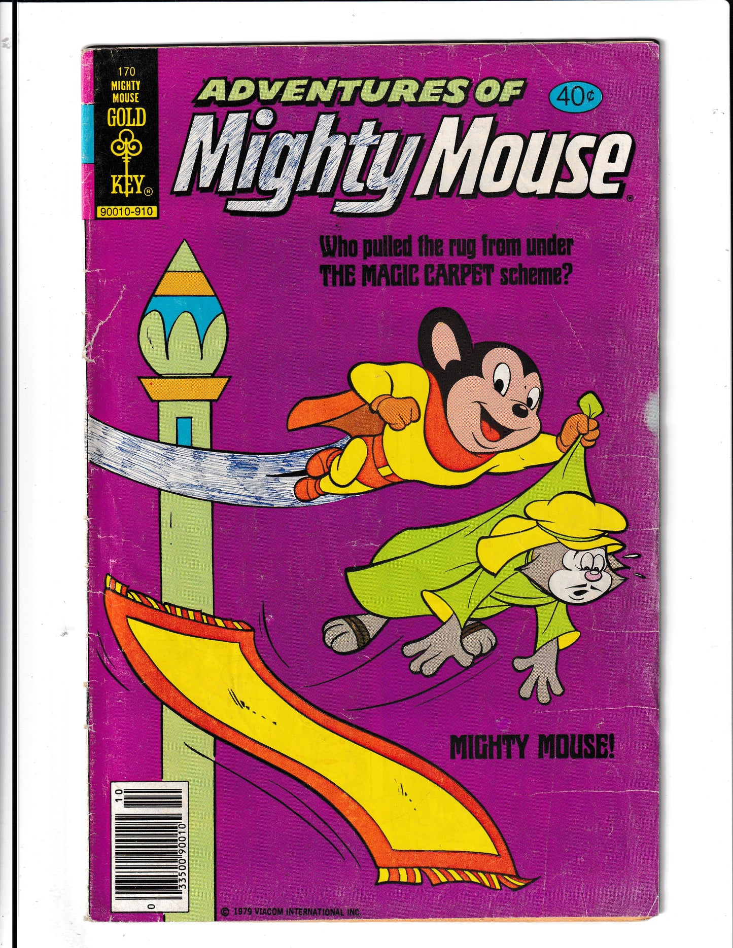 Adventures Of Mighty Mouse #170 (1979) Ink on cover Gold Key Comics