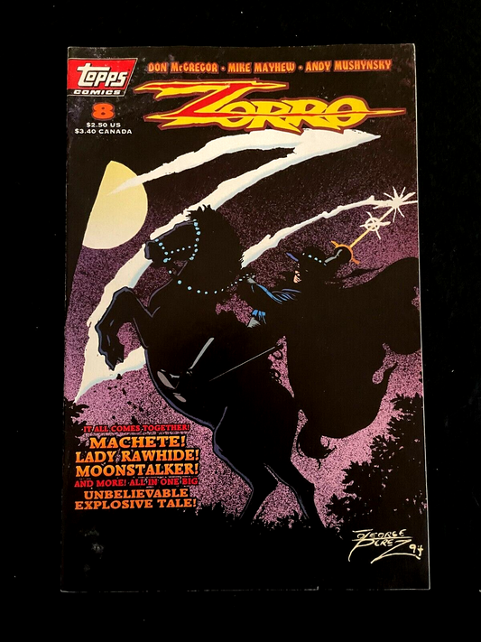 Zorro #8 1994 1ST App of Lady Rawhide - VERY HIGH GRADE