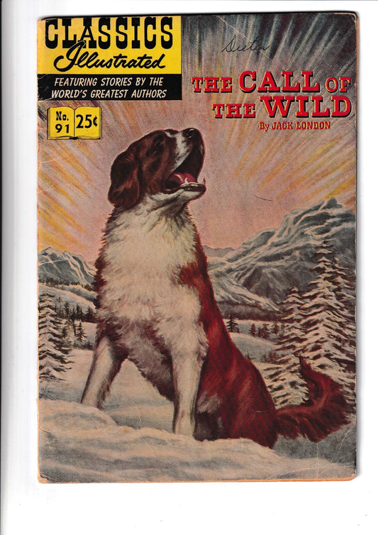 Classics Illustrated #91 #HRN 169 (1970) Call of the Wild Gliberton Comics