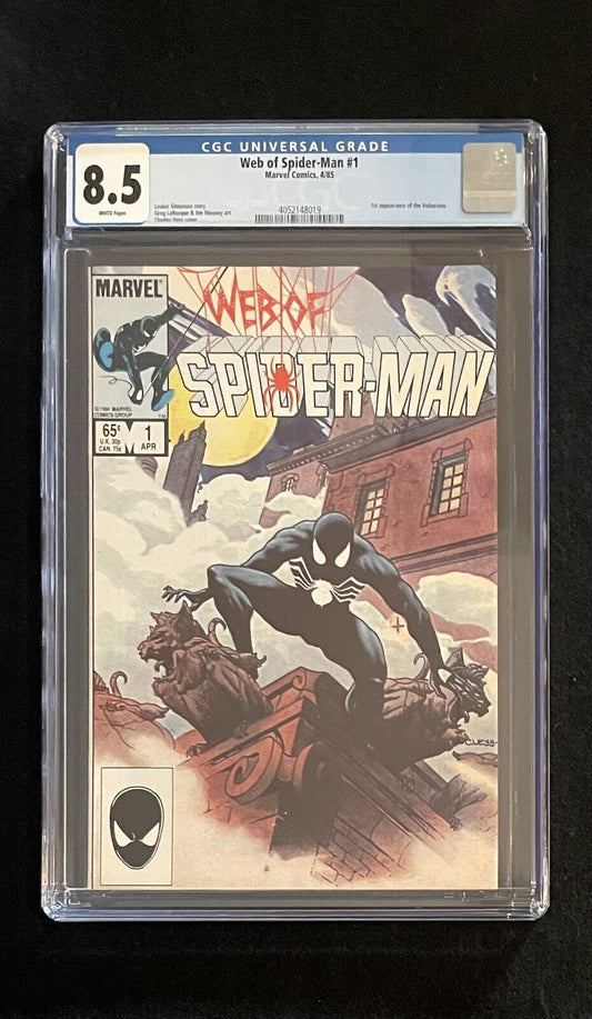 Web Of Spider-Man #1 CGC 8.5 (1985) 1st APP. Vulturions Marvel comics