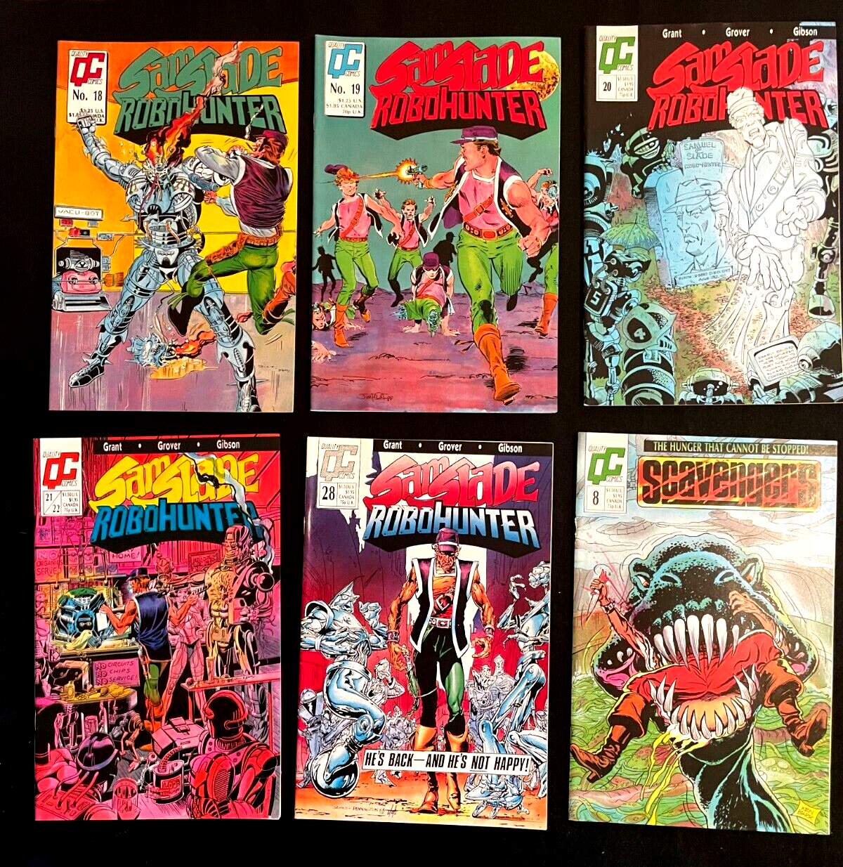 Lot of 5 Sam Slade RoboHunter #18,19.20.21/22.28 plus Scavengers #8   1988