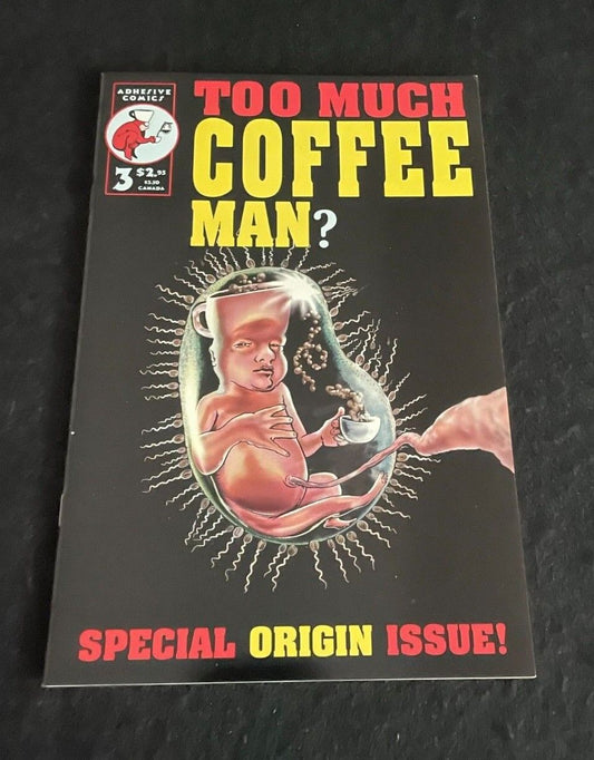 Too Much Coffee Man #3 1998 - Fourth Print - HIGH GRADE