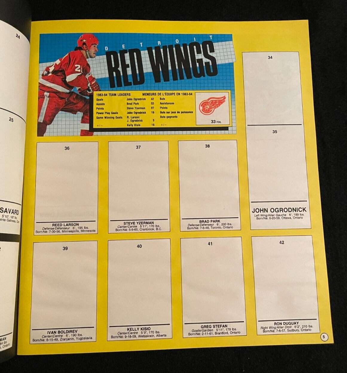 1983 OPC NHL Sticker Album - Gretzky on Front and Back Cover - Unused