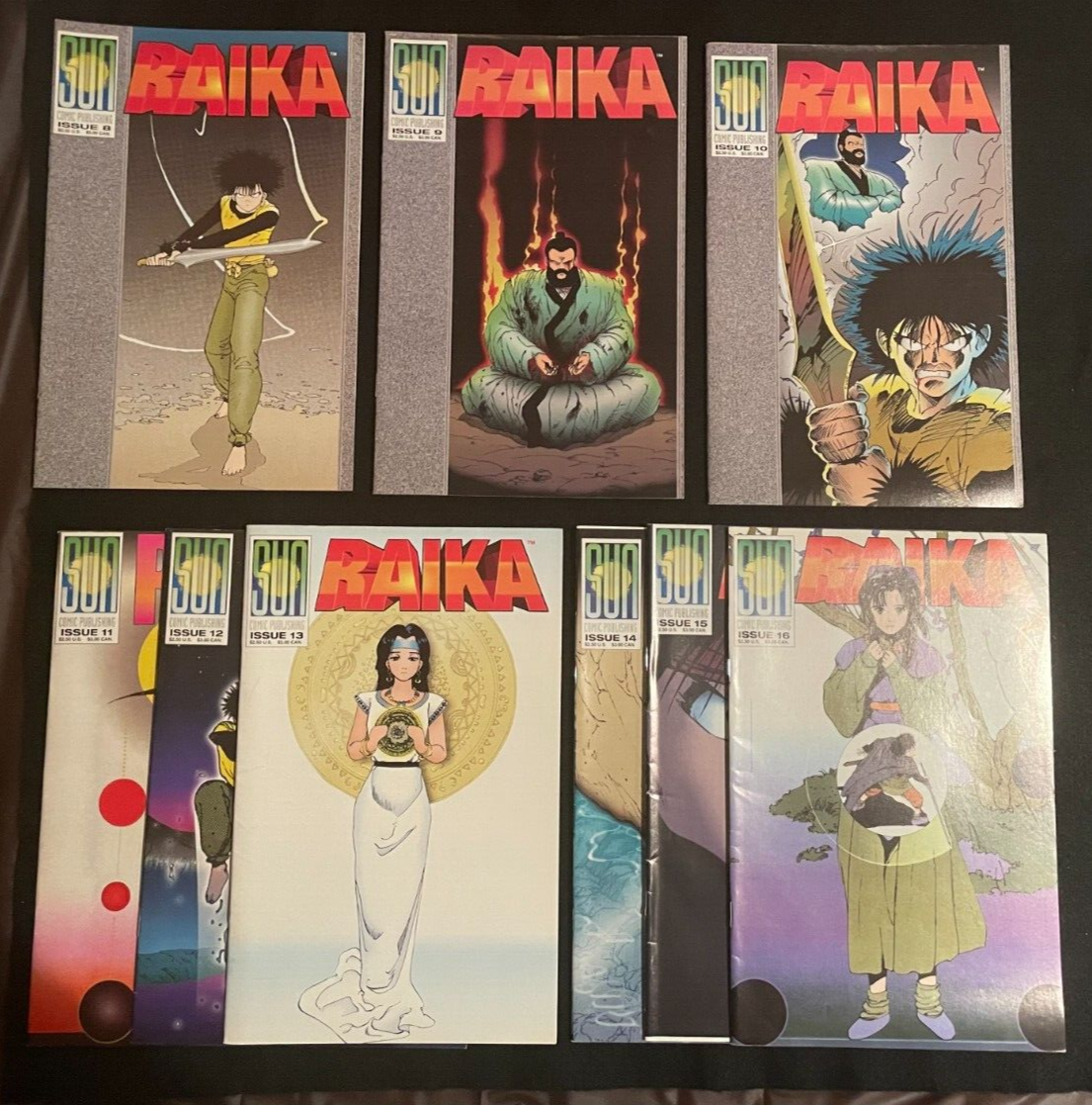 Lot of 9 Raika #18 thru 16 1992 - HIGH GRADE