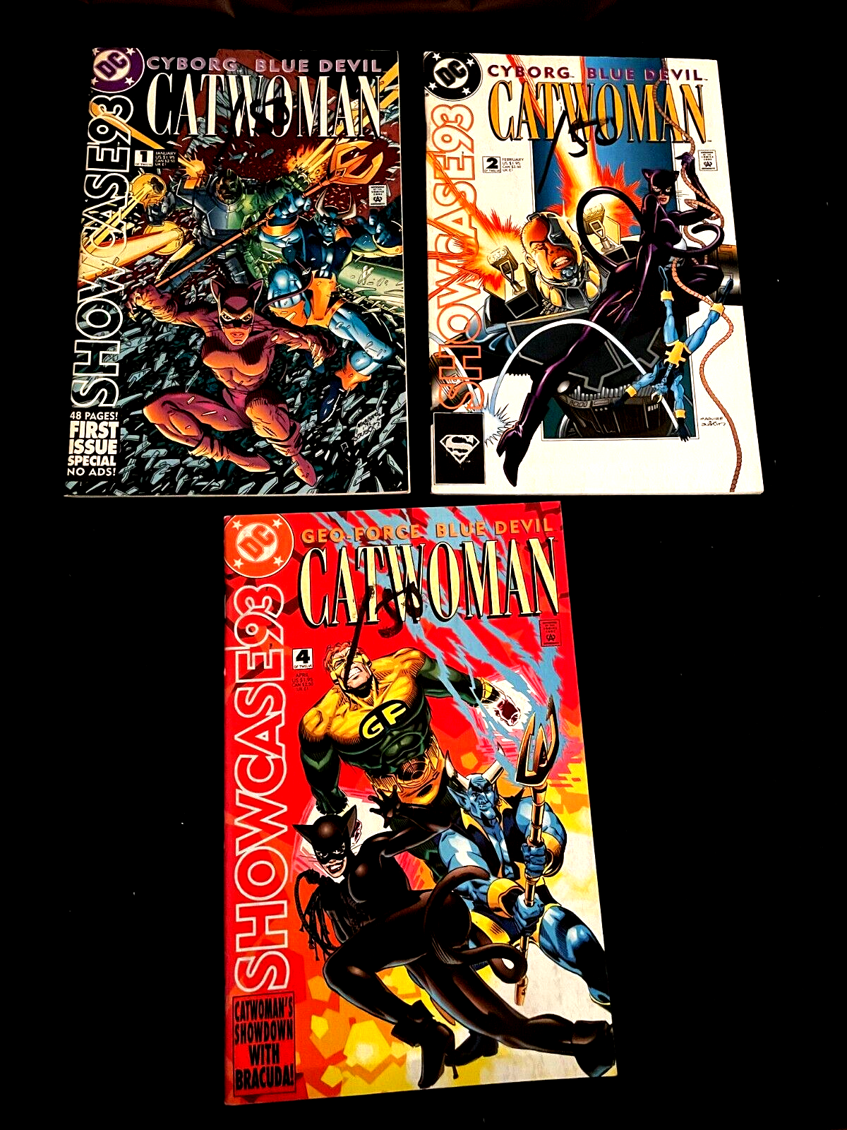 Lot of Three - Showcase '93 #1, 2, and 4 1993 - Catwoman