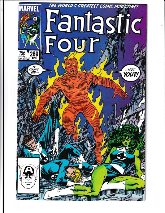 Fantastic Four #289 (1986) Death of Basilisk Marvel Comics