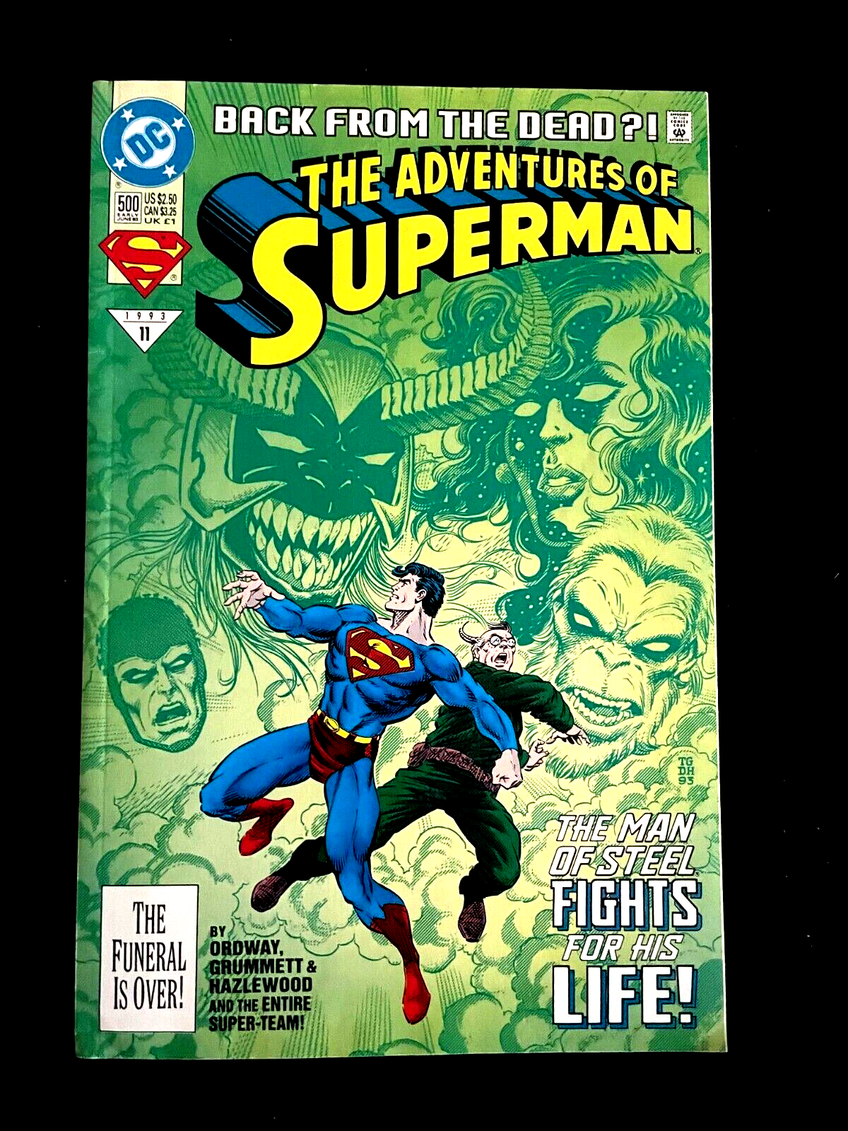 Adventures of Superman #500 1993 -HIGH GRADE 1st App Hank Henshaw/Cyber Superman