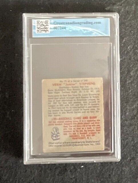 1949 Bowman #71 Vern "Junior" Stephens - GRADED GCG 4.5