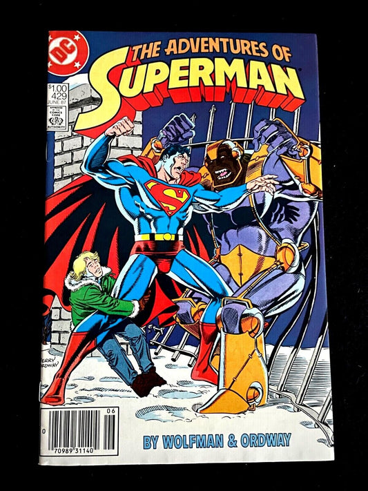 Adventure of Superman #429 1987 - VERY HIGH GRADE Canadian Newsstand