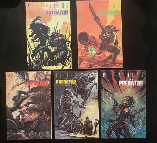 Aliens vs Predator COMPLETE SET 0-4 (1990) Dark Horse Comics