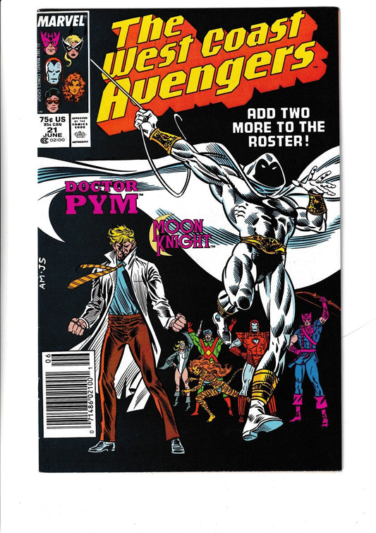 West Coast Avengers #21 (1987) Moon Knight joins the team! Marvel Comics