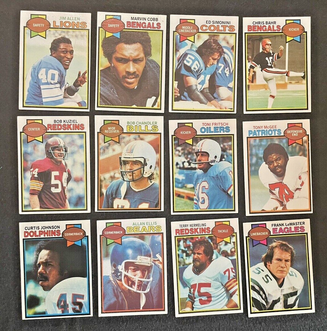 Lot of 12 - Football 1979  -  Topps