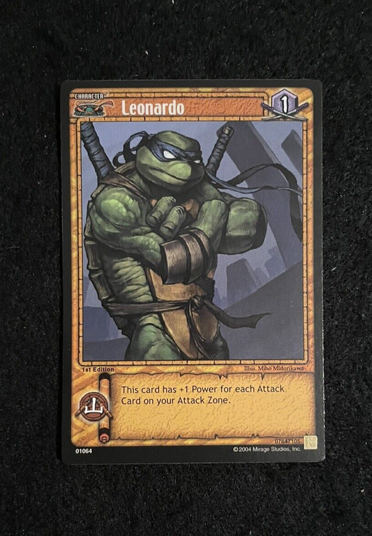 2004 Teenage Mutant Ninja Turtles (TMNT) Leonardo Trading Card Game -1st Edition