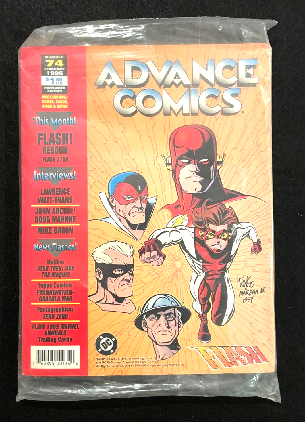 Advance Comics #74 1995 - Still in Bag with Promo Sheets of Cards